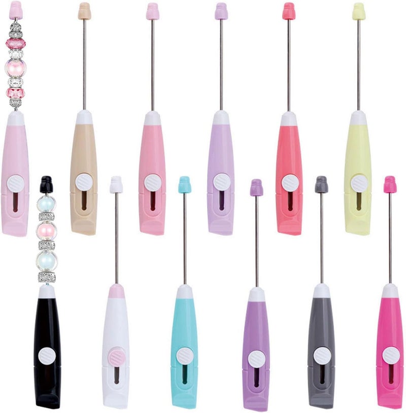 Frinnovan 12 Pack Beadable Letter Opener Blanks - Metal Envelope Slitter Mail Openers with Beaded Design 12 Assorted Colors - Image 1
